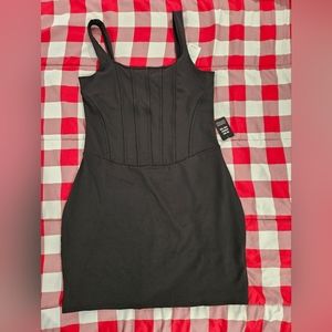 Body Contour Scoop Neck Corset Mini Dress